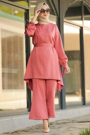  Dusty Rose Hijab Dual Suit Dress 11280GK - 2