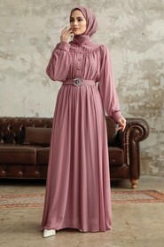  Dusty Rose Hijab For Women Dress 33284GK - 2
