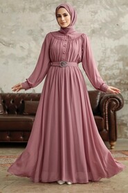  Dusty Rose Hijab For Women Dress 33284GK - 1