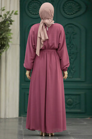  Dusty Rose Hijab For Women Dress 89621GK - 3