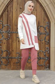  Dusty Rose Hijab Sportswear Dual Suit 13590GK - 1
