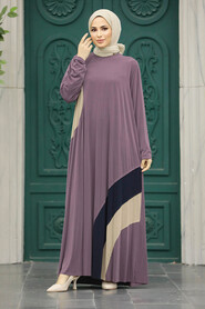  Dusty Rose Islamic Clothing Dress 16751GK - 2