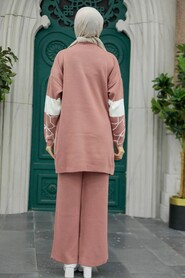  Dusty Rose Knitwear Hijab Dual Suit 6397GK - 3