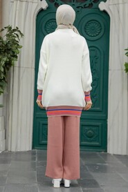  Dusty Rose Knitwear Hijab For Women Dual Suit 6399GK - 3