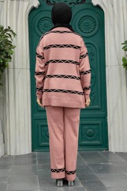  Dusty Rose Knitwear Modest Dual Suit 6396GK - 3
