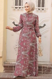  Dusty Rose Long Sleeve Dress 279081GK - 1