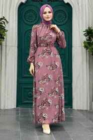  Dusty Rose Long Sleeve Dress 279082GK - 1