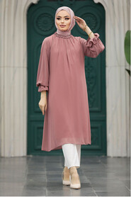 Neva Style - Dusty Rose Modest Tops Tunic 21034GK - 1