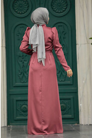  Dusty Rose Muslim Bridesmaid Dress 40531GK - 4