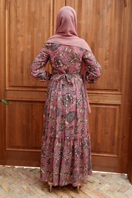  Dusty Rose Muslim Dress 3356GK - 2