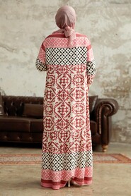  Dusty Rose Muslim Long Dress Style 17511GK - 3