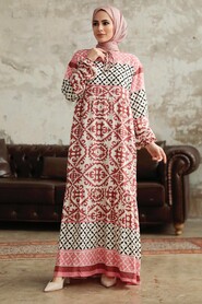  Dusty Rose Muslim Long Dress Style 17511GK - 2