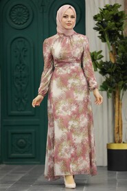  Dusty Rose Muslim Long Dress Style 33560GK - 2