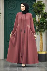  Dusty Rose Muslim Turkish Abaya 619GK - 2