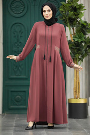  Dusty Rose Muslim Turkish Abaya 619GK - 1