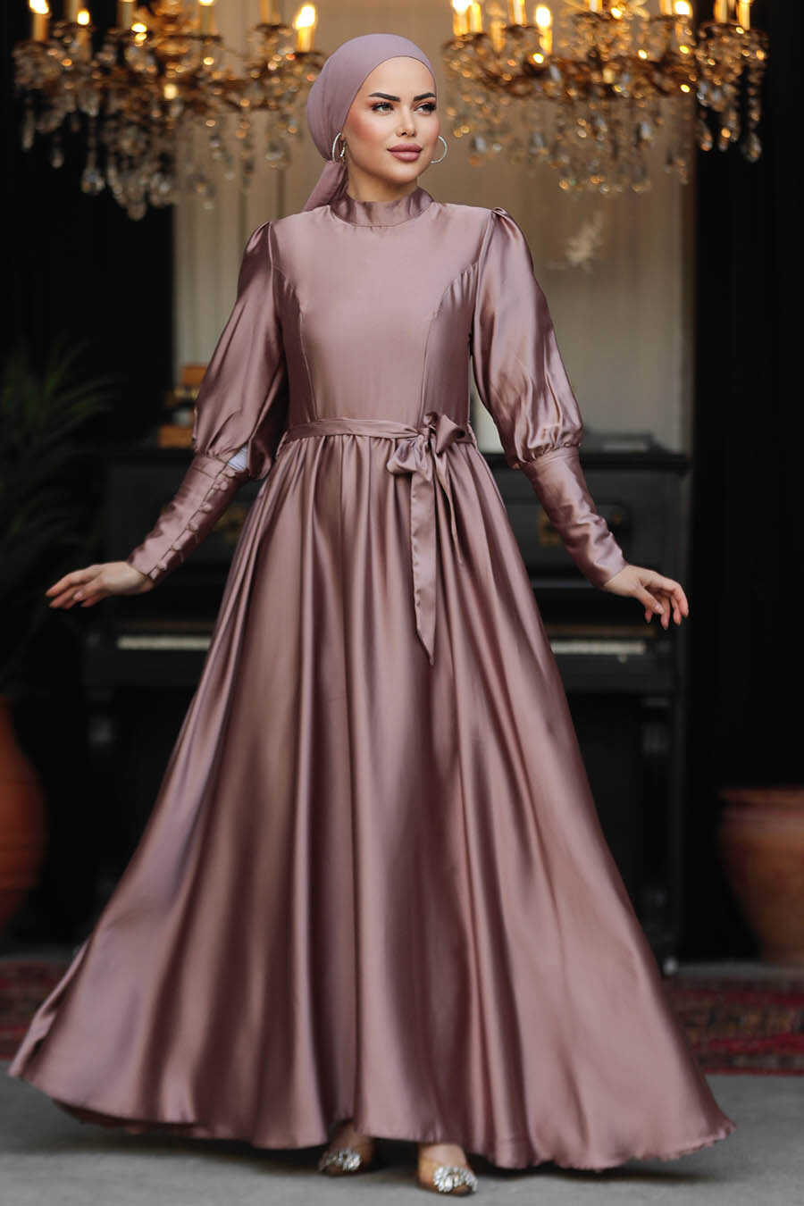  Dusty Rose Plus Size Evening Gowns 60801GK