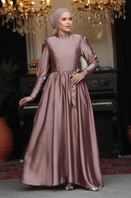  Dusty Rose Plus Size Evening Gowns 60801GK - Thumbnail