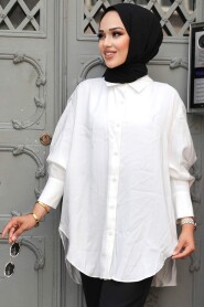  Ecru Hijab Turkish Tunic 10236E - 2