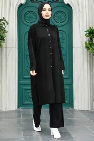 Neva Style - Ecru Knitwear Hijab Turkish Dual Suit 34181S - 1