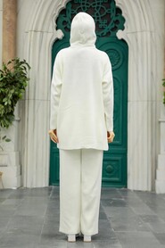  Ecru Knitwear Muslim Dual Suit 10032E - 6