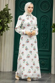  Ecru Modest Dress 27935E - 2