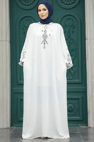  Ecru Modest Dress 90021E - 1