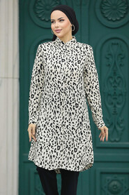  Ecru Modest Tops 11665E - 2