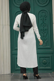  Ecru Muslim Tunic 4441E - 2