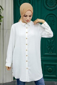  Ecru Plus Size Tunic 1148E - 1
