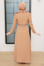  Elegant Biscuit Muslim Bridal Dress 51531BS - 4