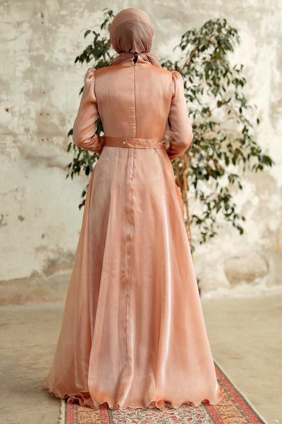 Neva Style - Elegant Biscuit Muslim Fashion Wedding Dress 3812BS