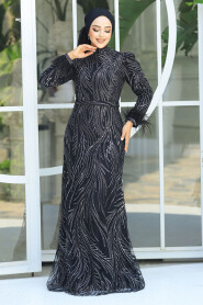  Elegant Black Islamic Evening Dress 23061S - 1