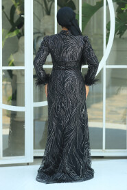  Elegant Black Islamic Evening Dress 23061S - 3