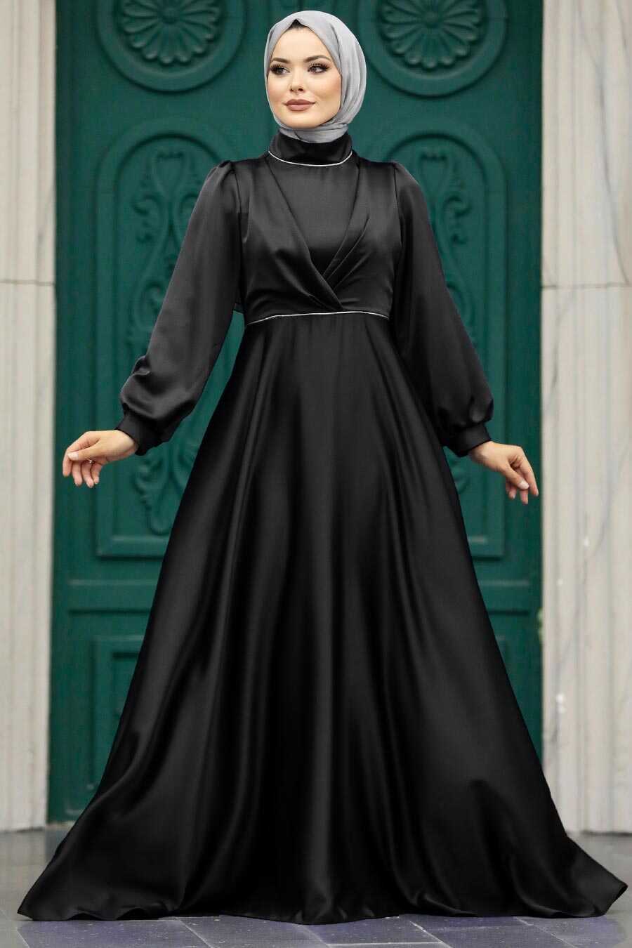 Neva Style - Elegant Black Modest Evening Gown 5926S