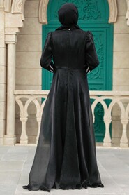 Elegant Black Muslim Engagement Dress 25854S - 3