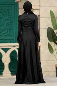  Elegant Black Muslim Engagement Dress 39011S - 3