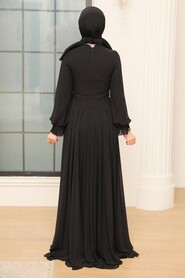  Elegant Black Muslim Fashion Wedding Dress 753S - 2