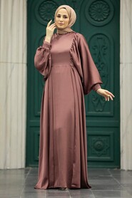  Elegant Dark Dusty Rose Islamic Clothing Prom Dress 60201KGK - NEVA STYLE