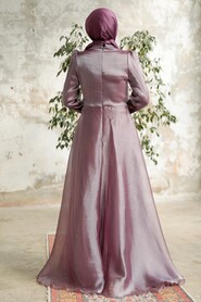  Elegant Dark Lila Muslim Fashion Wedding Dress 3812KLILA - 3