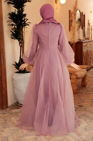  Elegant Dusty Rose Muslim Engagement Dress 22540GK - 3