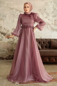  Elegant Dusty Rose Muslim Fashion Evening Dress 22310GK - 1