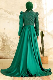  Elegant Emerald Green Islamic Clothing Evening Gown 22924ZY - 3