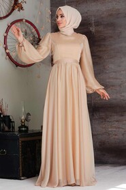  Elegant Gold Islamic Clothing Evening Gown 5215GOLD - 2