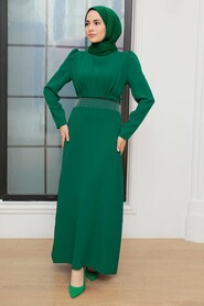  Elegant Green Muslim Bridal Dress 51531Y - 1