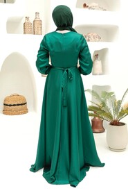  Elegant Green Muslim Engagement Dress 3460Y - 2