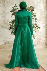  Elegant Green Muslim Fashion Wedding Dress 3812Y - 3
