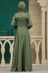  Elegant Khaki Muslim Engagement Dress 39011HK - 3