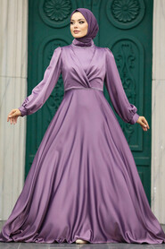  Elegant Lila Modest Evening Gown 5926LILA - 1