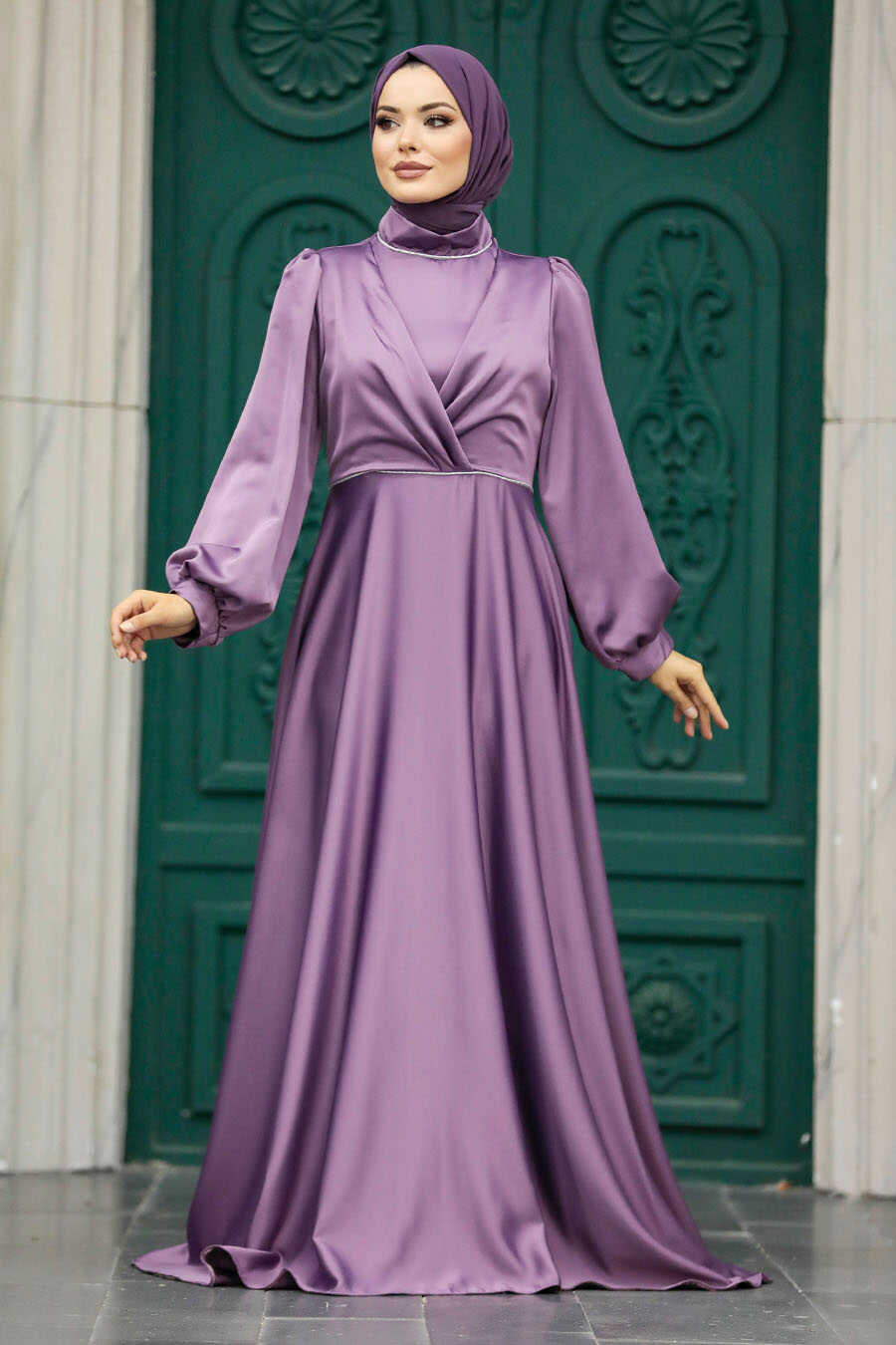 Neva Style - Elegant Lila Modest Evening Gown 5926LILA