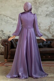  Elegant Lila Muslim Fashion Evening Dress 22310LILA - 3